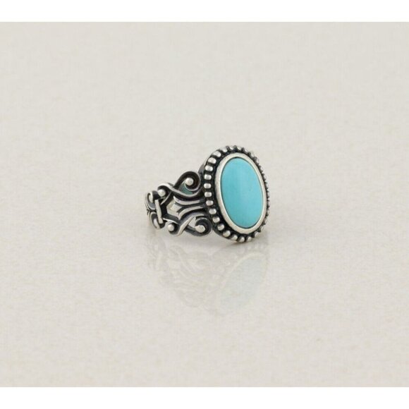 Sterling Silver Turquoise Ring Size 6 1/2 Vintage Avon - Picture 3 of 9